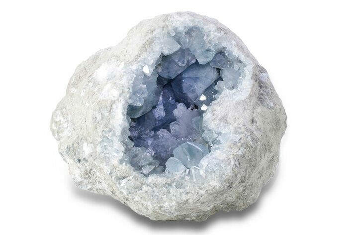 Crystal Filled Celestine (Celestite) Geode - Madagascar #248648